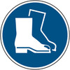ISO Safety Sign - Wear safety footwear, M008, ToughWash™ Metal Detectable Polyester, 20mm, Wear safety footwear